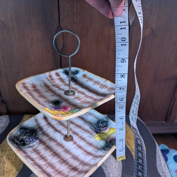 *COMING SOON*Vintage 2 Tier Ceramic Treat stand - Picture 3 of 9